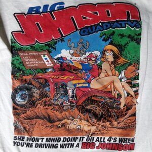 Vintage Big Johnson Quad ATVs All 4's Parody T-Shirt